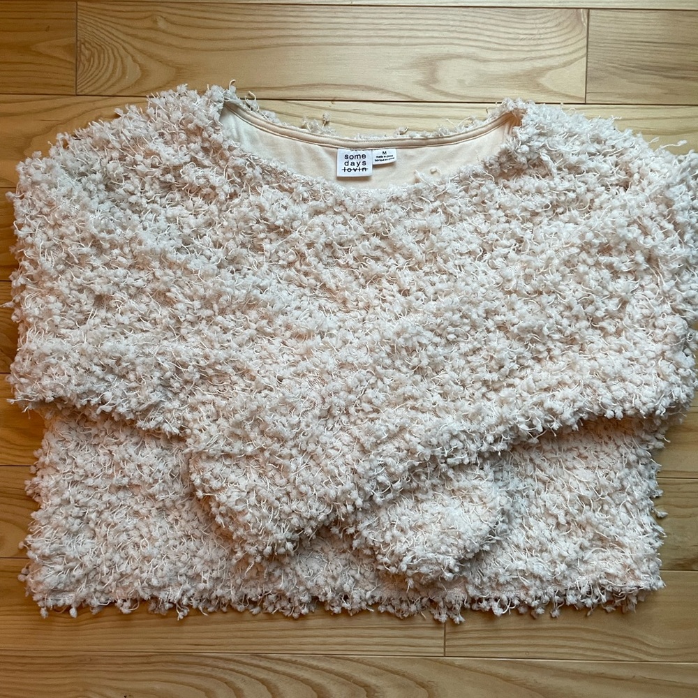 White Crop Sweater